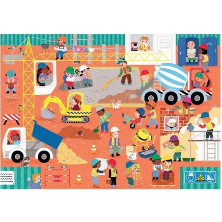 Puzzle - Le Chantier - 12 Pièces - Pmwd - Puzzle Michèle Wilson