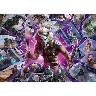 Puzzle 1000 pièces : collection marvel villainous : killmonger - Ravensburger