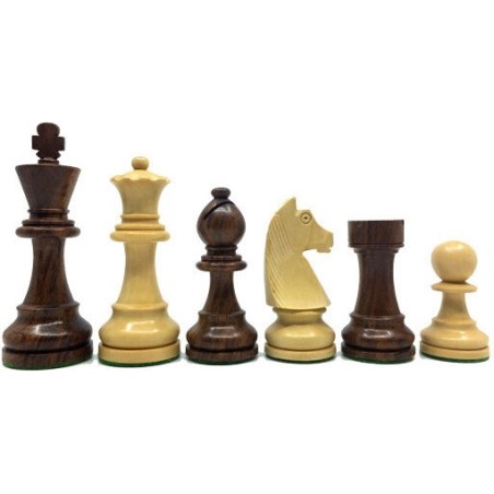 Pièces Echecs 76mm Sheesham et Buis - Puzzle Michèle Wilson - Pmwd - Jeux classiques - Wilson Jeux