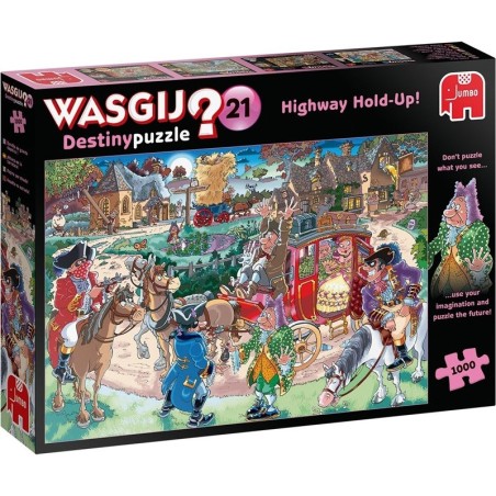 Puzzle 1000 pièces : wasgij destiny 21 : highway holdup ! - diset - Jumbo Diset