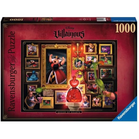 Puzzle 1000 pièces : la reine de coeur - collection disney villainous - Ravensburger