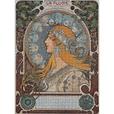 Puzzle - Alphonse Mucha - Zodiac - 1000 Pièces - Pomegranate