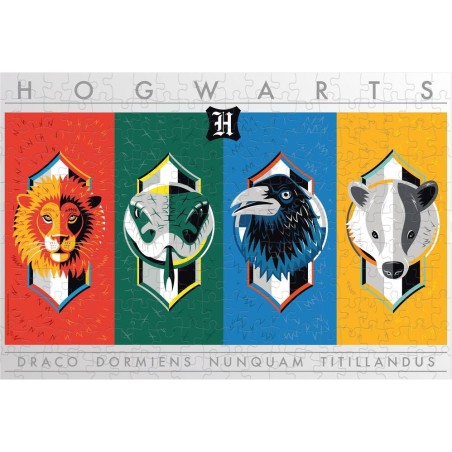 Puzzle 500 pièces Harry Potter - Les 4 Maisons - Jeux classiques - Winning Moves