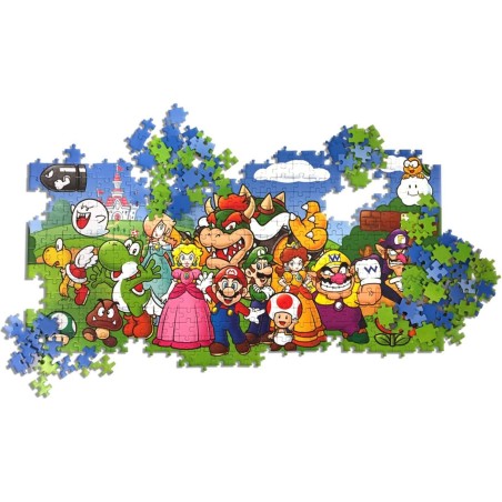 Puzzle 500 pièces Super Mario and Friends - Jeux classiques - Winning Moves