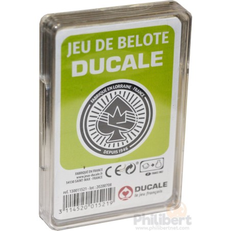 Jeu de Belote - 32 Cartes - Boîte Plastique - Jeux de cartes - Ducale