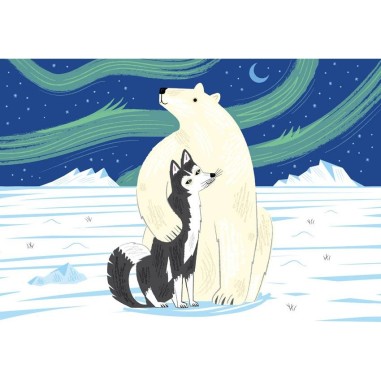 L'Ours et le Husky - 12 pièces - Jeux classiques - Puzzle - Pmwd