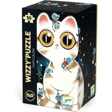 Wizzy Puzzle - Chats Câlins - 50 Pièces - Jeux enfants - Djeco