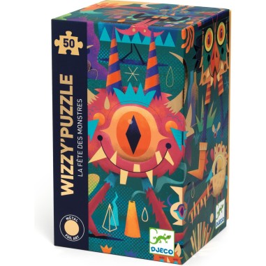 Wizzy Puzzle - La Fête des Monstres - 50 Pièces - Jeux enfants - Djeco