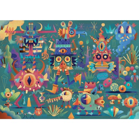 Wizzy Puzzle - La Fête des Monstres - 50 Pièces - Jeux enfants - Djeco