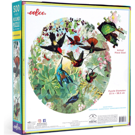 Puzzle - Hummingbirds - 500 pièces - Puzzle Michèle Wilson - Pmwd - Jeux classiques - Eeboo