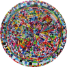 Puzzle Rond 500 Pièces : Motif triangulaire - Eeboo