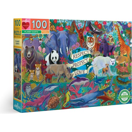Puzzle - Planète Terre - 100 Pièces - Jeux classiques - Eeboo