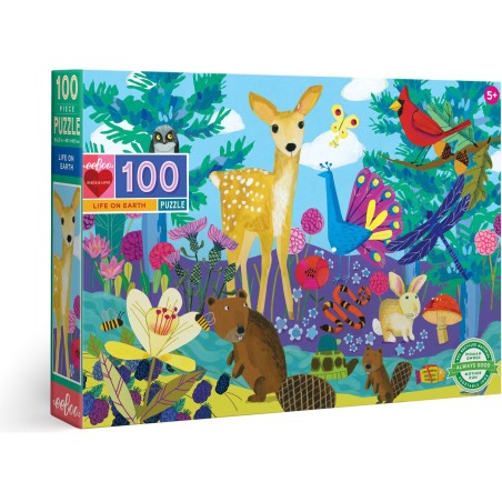 Puzzle - La Vie sur Terre - 100 pièces - Puzzle Michèle Wilson - Pmwd - Jeux classiques - Eeboo