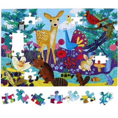 Puzzle - La Vie sur Terre - 100 pièces - Puzzle Michèle Wilson - Pmwd - Jeux classiques - Eeboo