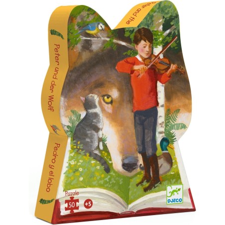 Puzzle Silhouette - Pierre et le Loup - 50 Pièces - Jeux classiques - Djeco