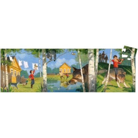 Puzzle Silhouette - Pierre et le Loup - 50 Pièces - Jeux classiques - Djeco