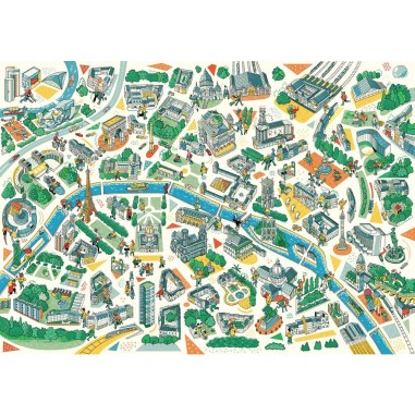 Puzzle - Paris Labyrinthes - 100 pièces - Puzzle - Pmwd - Michèle Wilson
