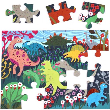 Puzzle - Amis Dinosaures - 20 Pièces - Jeux classiques - Eeboo