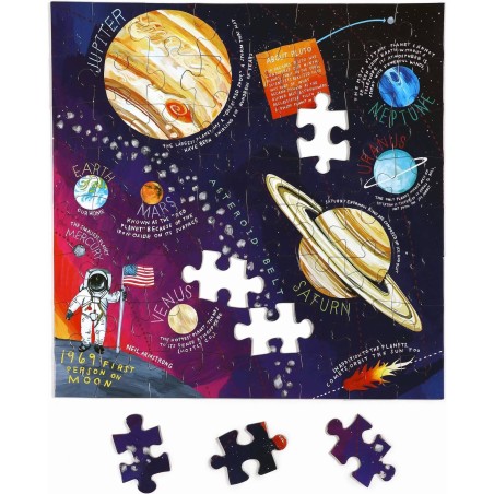 Puzzle - Système Solaire - 64 Pièces - Jeux classiques - Eeboo