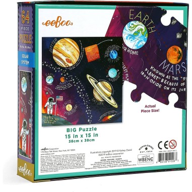 Puzzle - Système Solaire - 64 Pièces - Jeux classiques - Eeboo