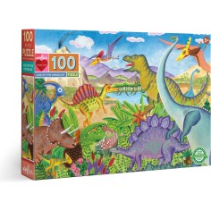 Puzzle - Le Temps des Dinosaures - 100 Pièces - Eeboo