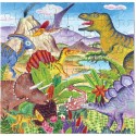 Puzzle - Ile des Dinosaures- 64 Pièces - Eeboo