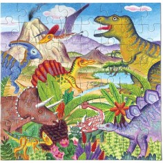 Puzzle - Ile des Dinosaures- 64 Pièces - Jeux classiques - Eeboo 2