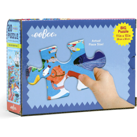 Puzzle - Exploration Marine - 20 pièces - Puzzle Michèle Wilson - Pmwd - Jeux classiques - Eeboo