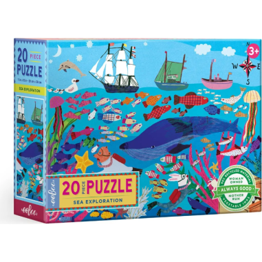 Puzzle - Exploration Marine - 20 pièces - Puzzle Michèle Wilson - Pmwd - Jeux classiques - Eeboo