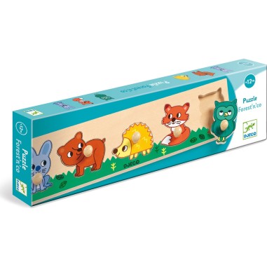 Puzzle Gros Boutons Forest'n'Co - 5 pièces - Puzzle - Djeco