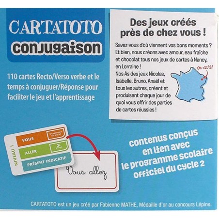 Cartatoto Conjugaison - Jeux de société - France Cartes - Ducale