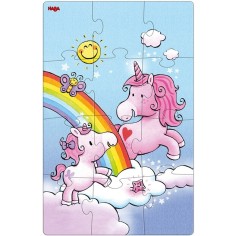 Puzzles Licornes dans les nuages Rosalie et ses amis - 2 x 12 pcs - Haba