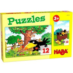 Puzzle 2 en 1 Le Verger - 12 pcs - Haba