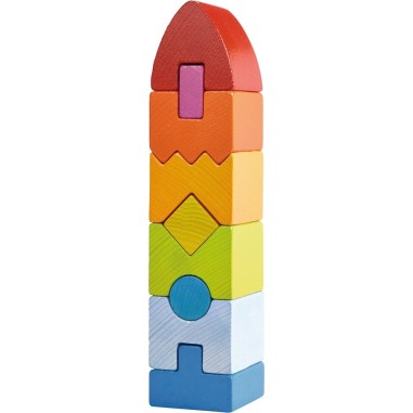 Jeux d'Encastrement - Gratte Ciel Multicolore - Jeux enfants - Haba