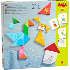 Jeu d'assemblage Tangram-Mix multicolore - Haba