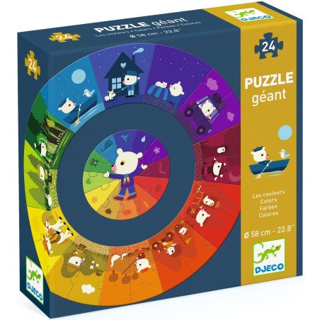 Puzzle Géant - Les Couleurs - Jeux enfants - Djeco