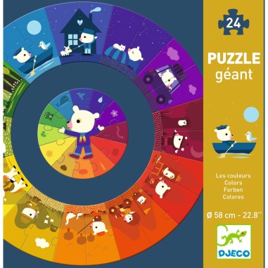 Puzzle Géant - Les Couleurs - Jeux enfants - Djeco