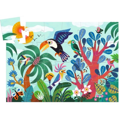 Puzzle Silhouette - Coco le Toucan - 24 Pièces - Jeux enfants - Djeco