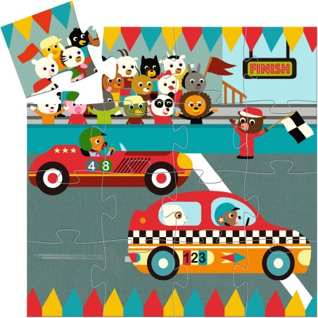Puzzle - Le Bolide - 16 Pièces - Jeux enfants - Djeco