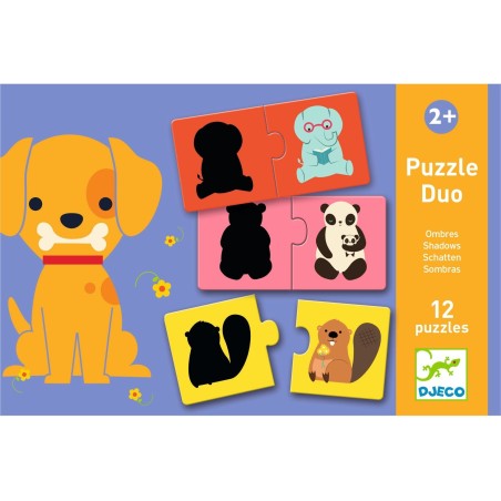 Puzzle duo Ombres - Puzzle éducatif pour enfant - Djeco