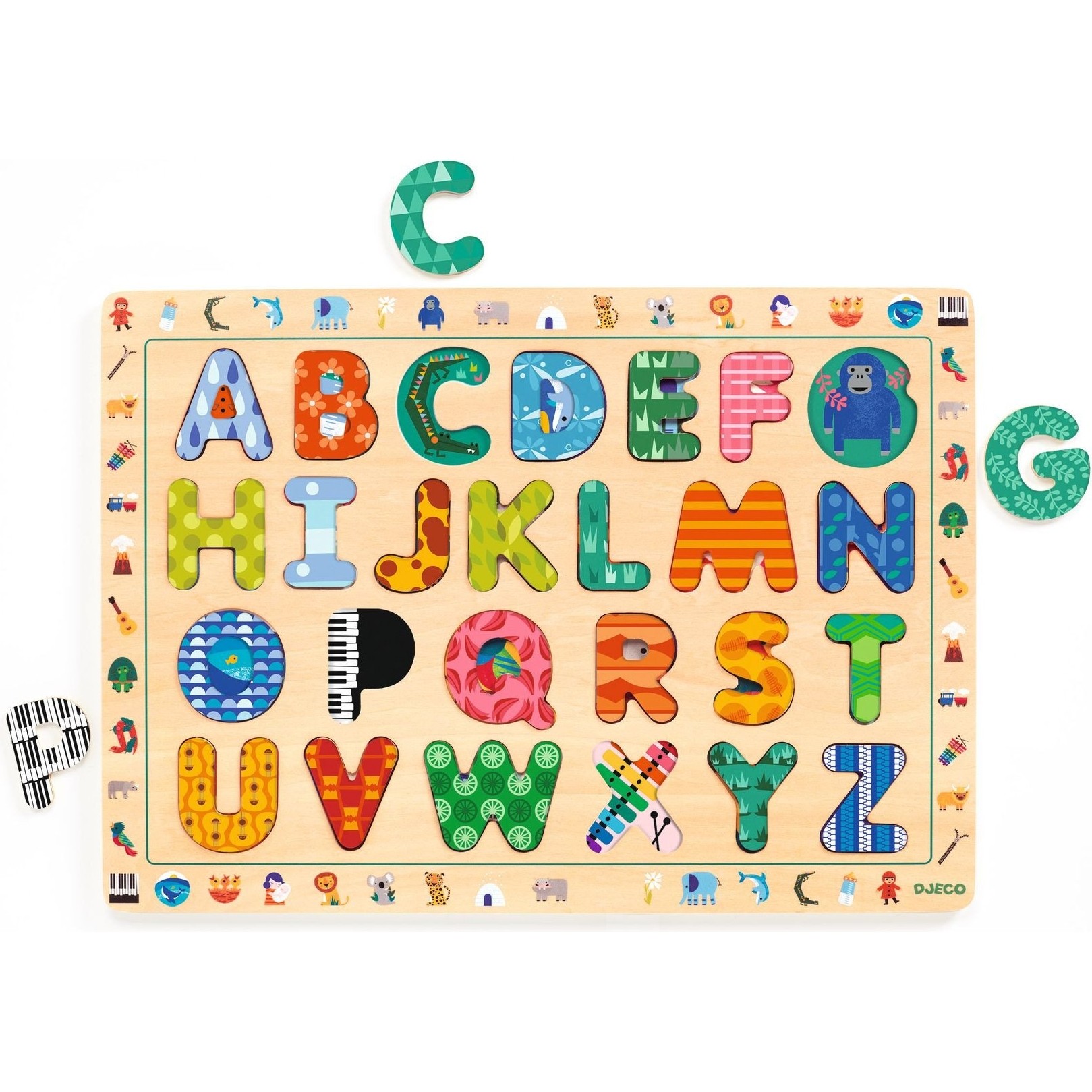 Puzzles éducatif bois Puzzle Abc International Djeco