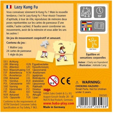 Lazy Kung Fu - jeu de motricité coopératif - Haba