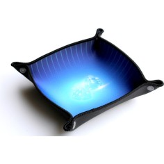 Piste de dés néoprène 21x21cm Bleu Saphir - Wogamat