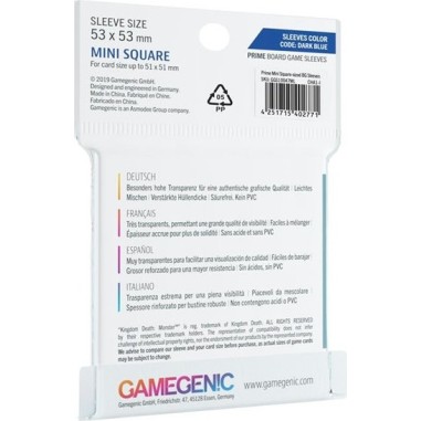 : 50 Prime Sleeves 53x53 - Accessoires - Gamegenic