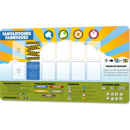 Fantastiques Fabriques – Tapis de Jeu - Accessoires - Lucky Duck Games
