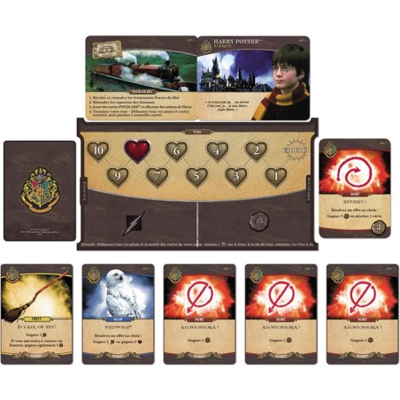 Jeu Harry Potter Hogwart's Battle - jeu de deckbuilding coopératif - USAopoly