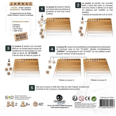 Jarnac - jeu de lettres - Blackrock Games