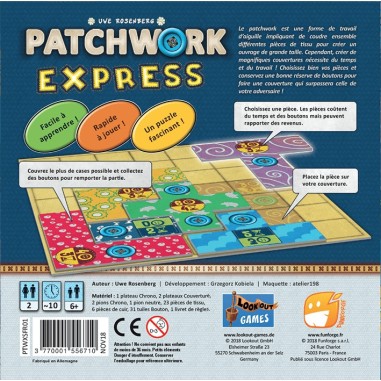 Patchwork Express - Jeu de société - Funforge