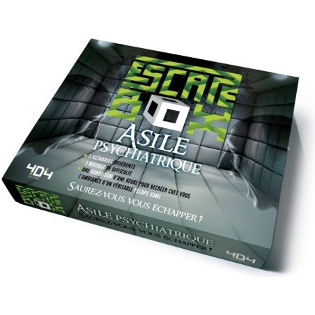 Escape Box - Asile Psychiatrique - Jeu de société - 404 Éditions