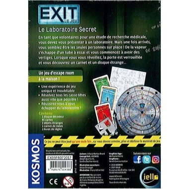 Exit Le Laboratoire Secret - Jeu de société - Iello